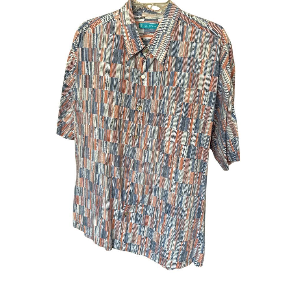 Men's Tory Richard made in‎ Hawaii Cotton Abstract Hawaiian Short size XL